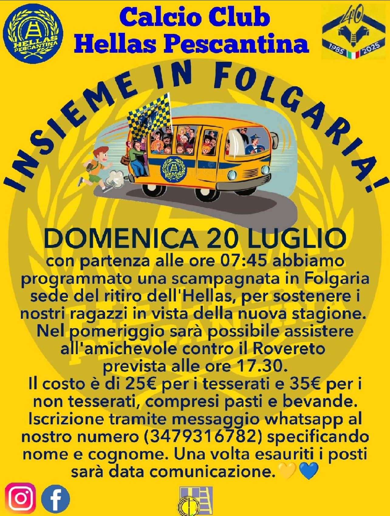 Calcio Club Hellas Pescantina in ritiro a Folgaria