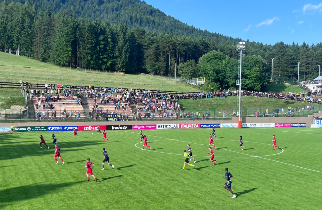 Amichevole, fine primo tempo, Hellas Verona-Top 22 Dilettanti Verona 3-0