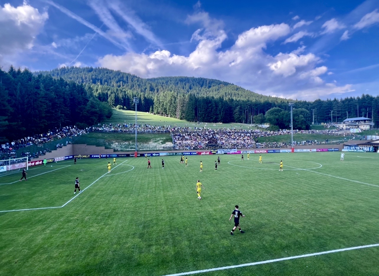 Folgaria 2025. Amichevole, fine primo tempo, Hellas Verona-Rovereto 4-0