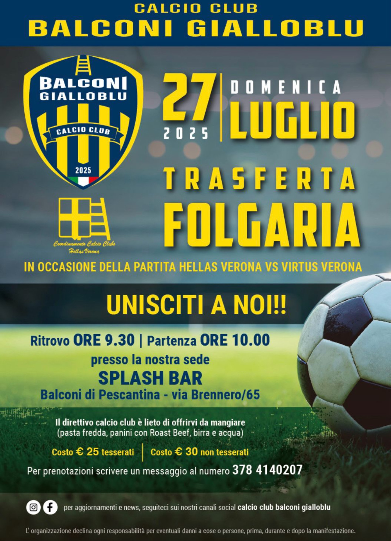 Calcio Club Balconi Gialloblu in ritiro a Folgaria