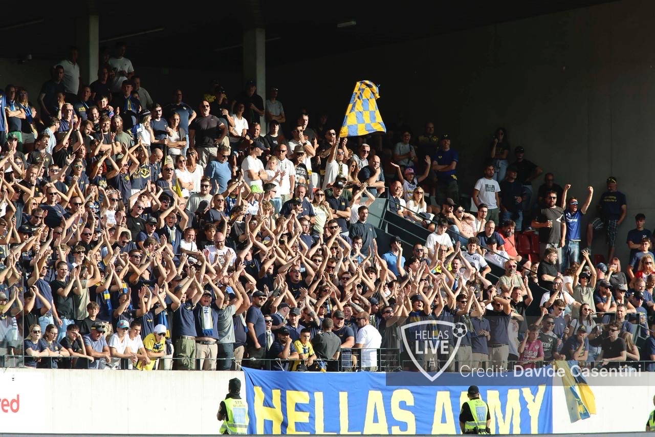 Amichevole, fine primo tempo, Sudtirol-Hellas Verona 1-0