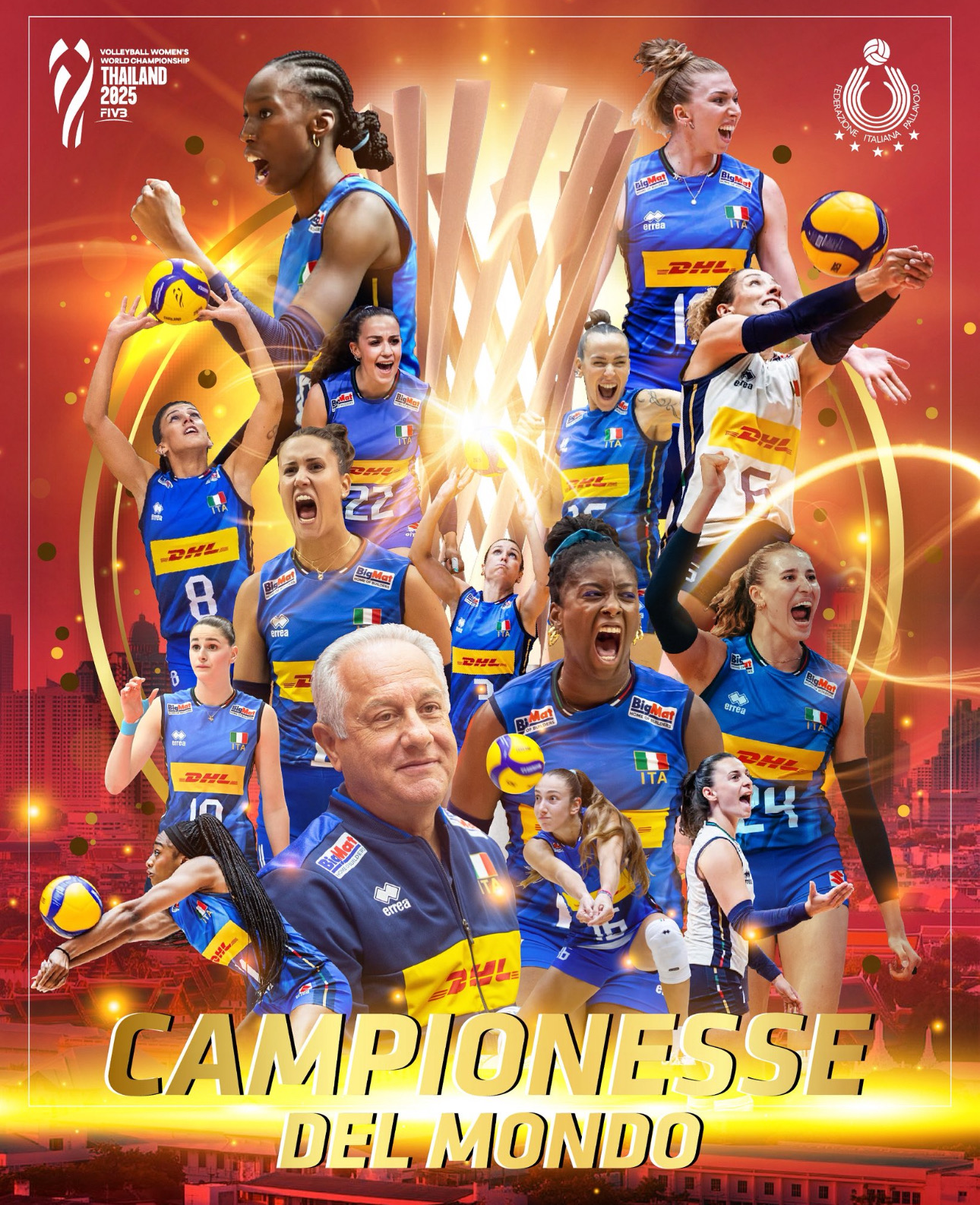 L’Hellas Verona celebra l’Italia femminile del volley campione del mondo