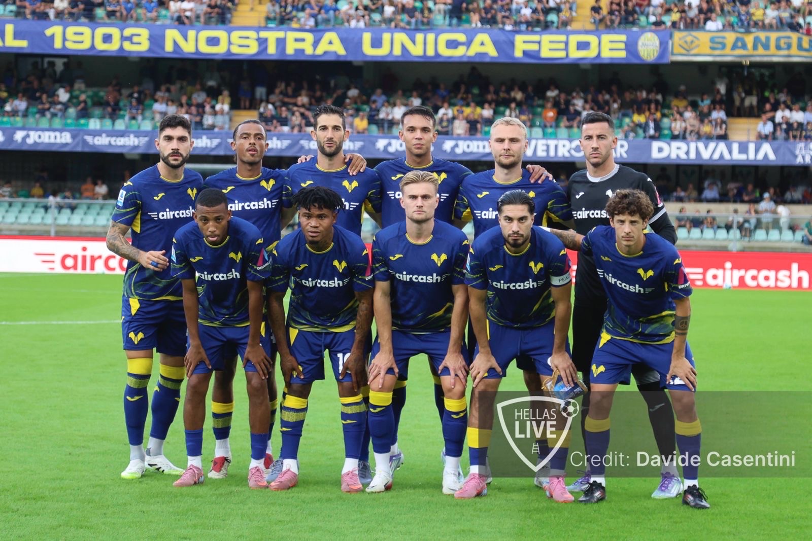 Fine primo tempo, Hellas Verona-Cremonese 0-0