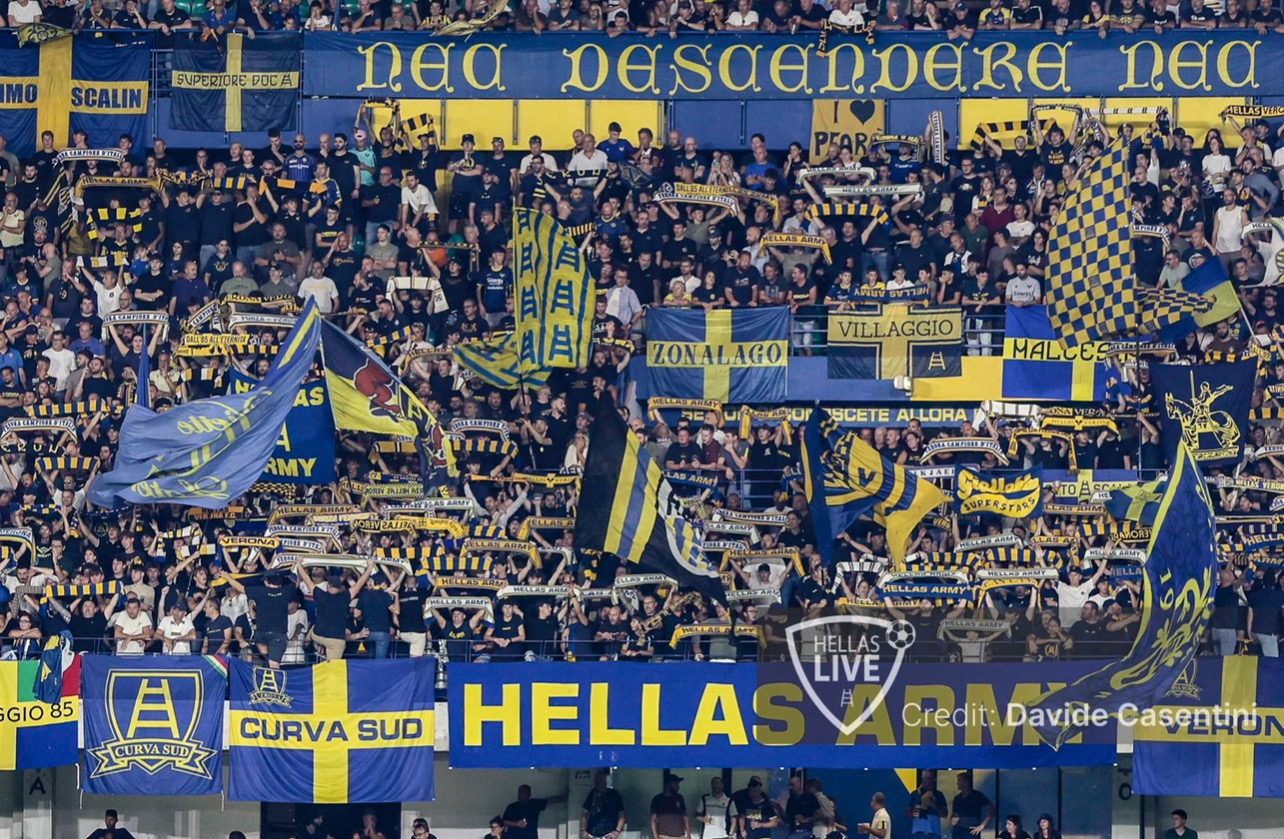 Hellas Verona-Cremonese, presenti 21.406 spettatori