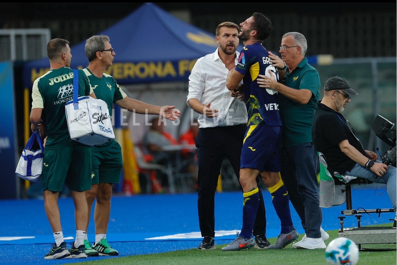 Hellas Verona, lussazione alla spalla destra per Gagliardini. Nei prossimi giorni visita specialistica