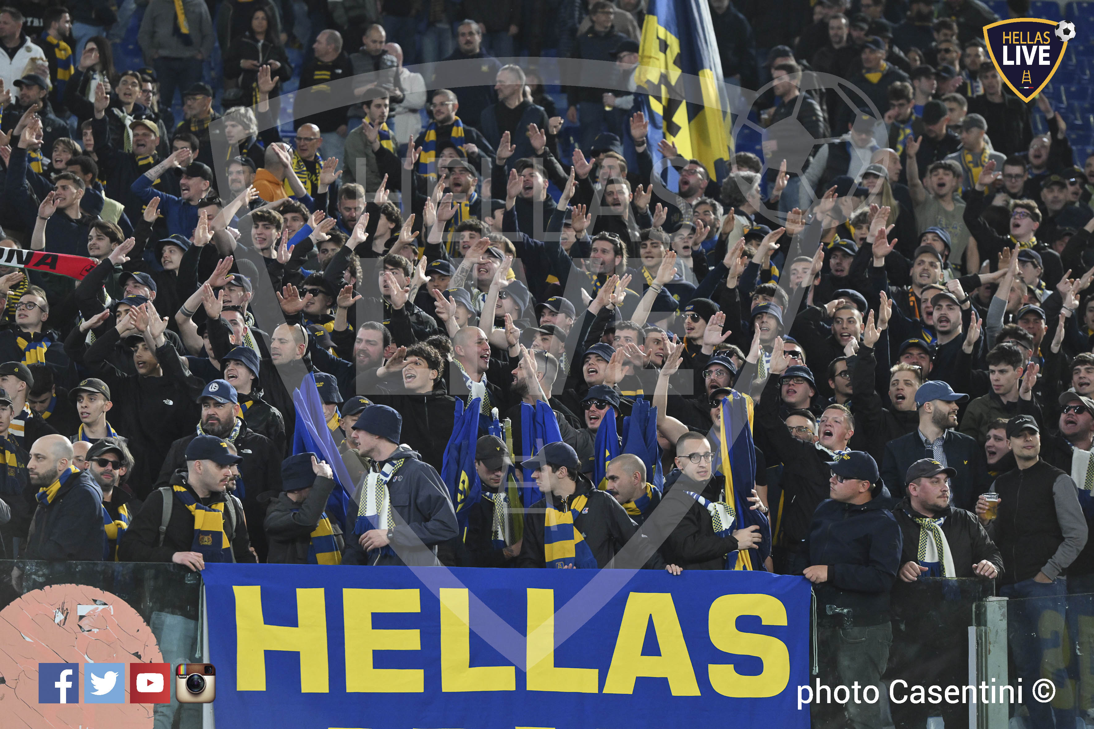 Roma-Hellas Verona, venduti ad ora 350 biglietti del Settore Ospiti