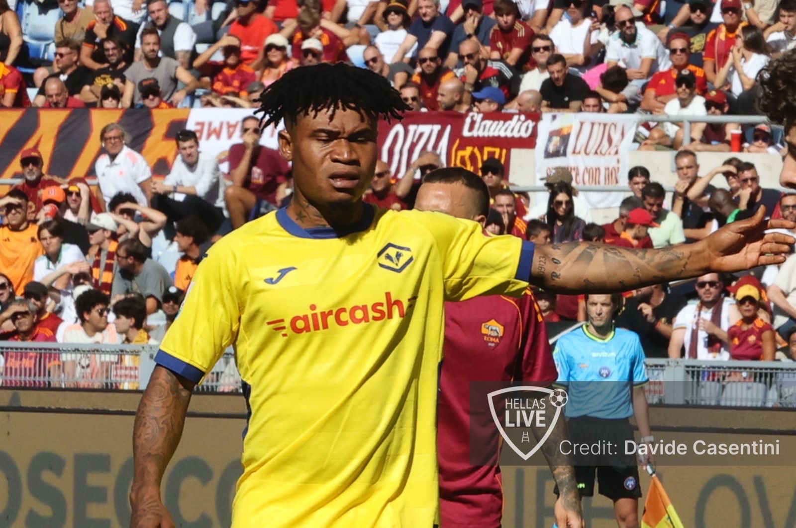 Roma-Hellas Verona 1-0, al 28’ traversa di Orban