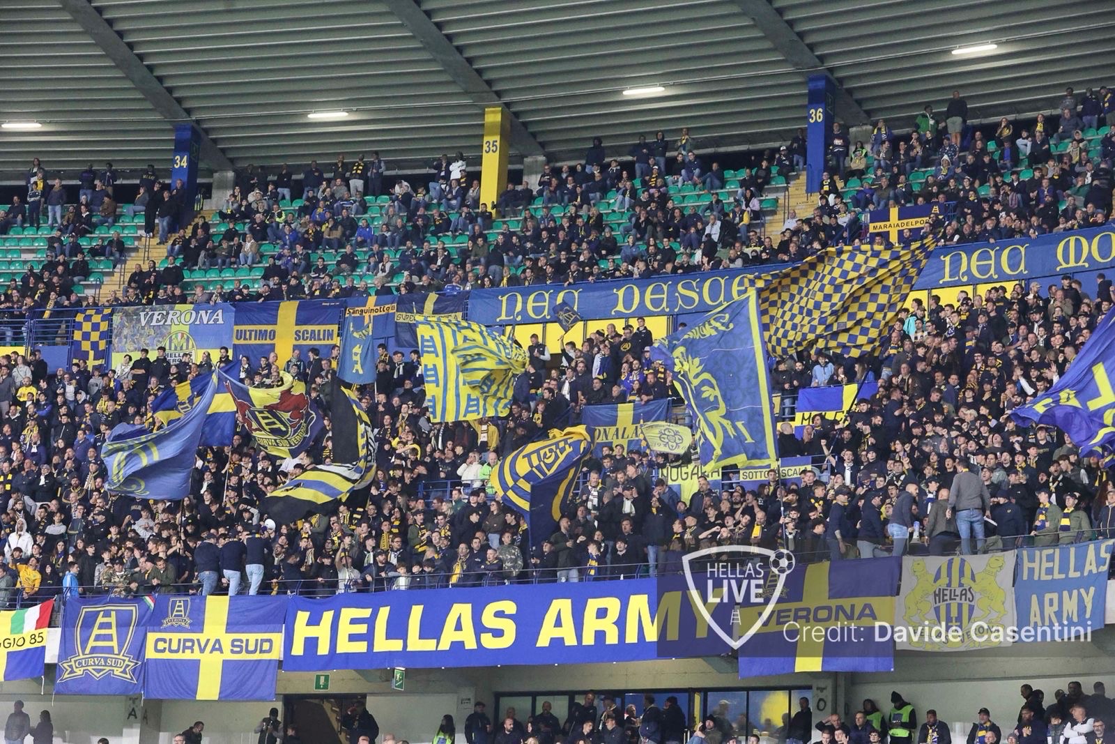 Hellas Verona-Sassuolo, 21.963 spettatori al Bentegodi