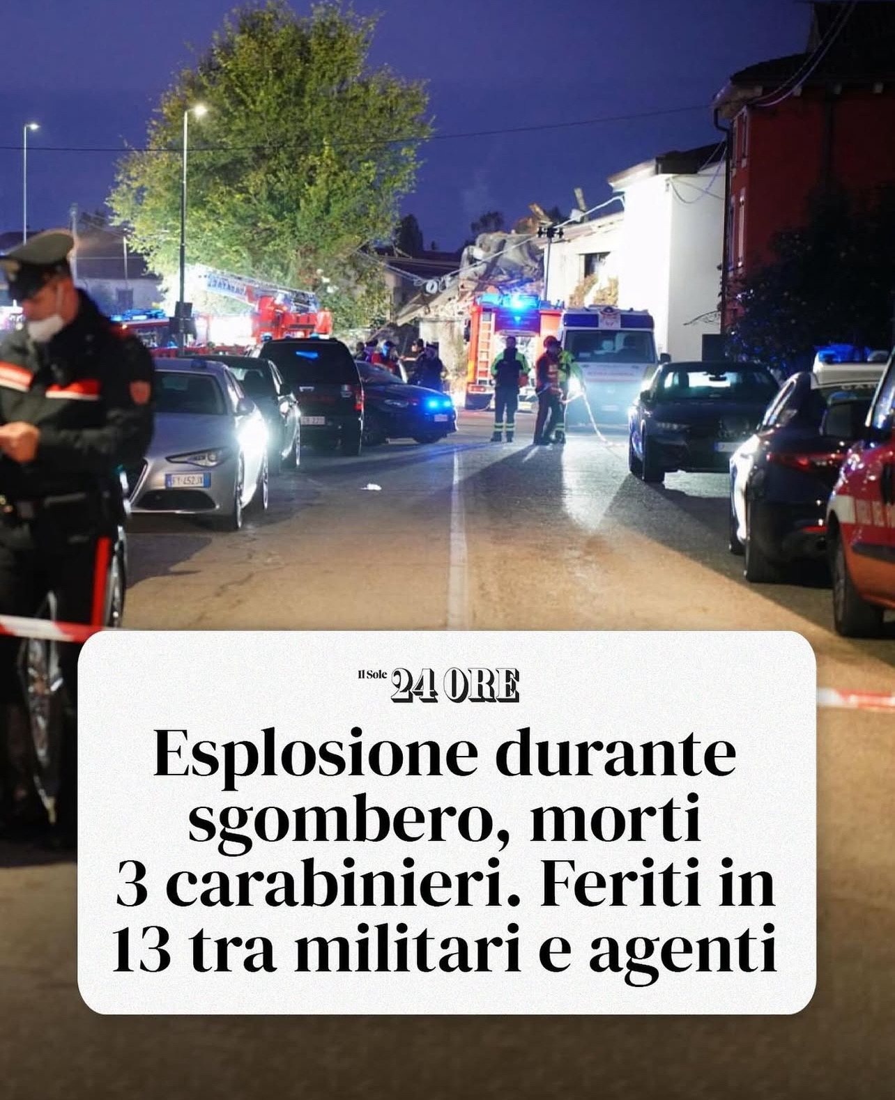 Tragedia Castel d’Azzano. Il cordoglio del Presidente del Consiglio dei Ministri della Repubblica Italiana