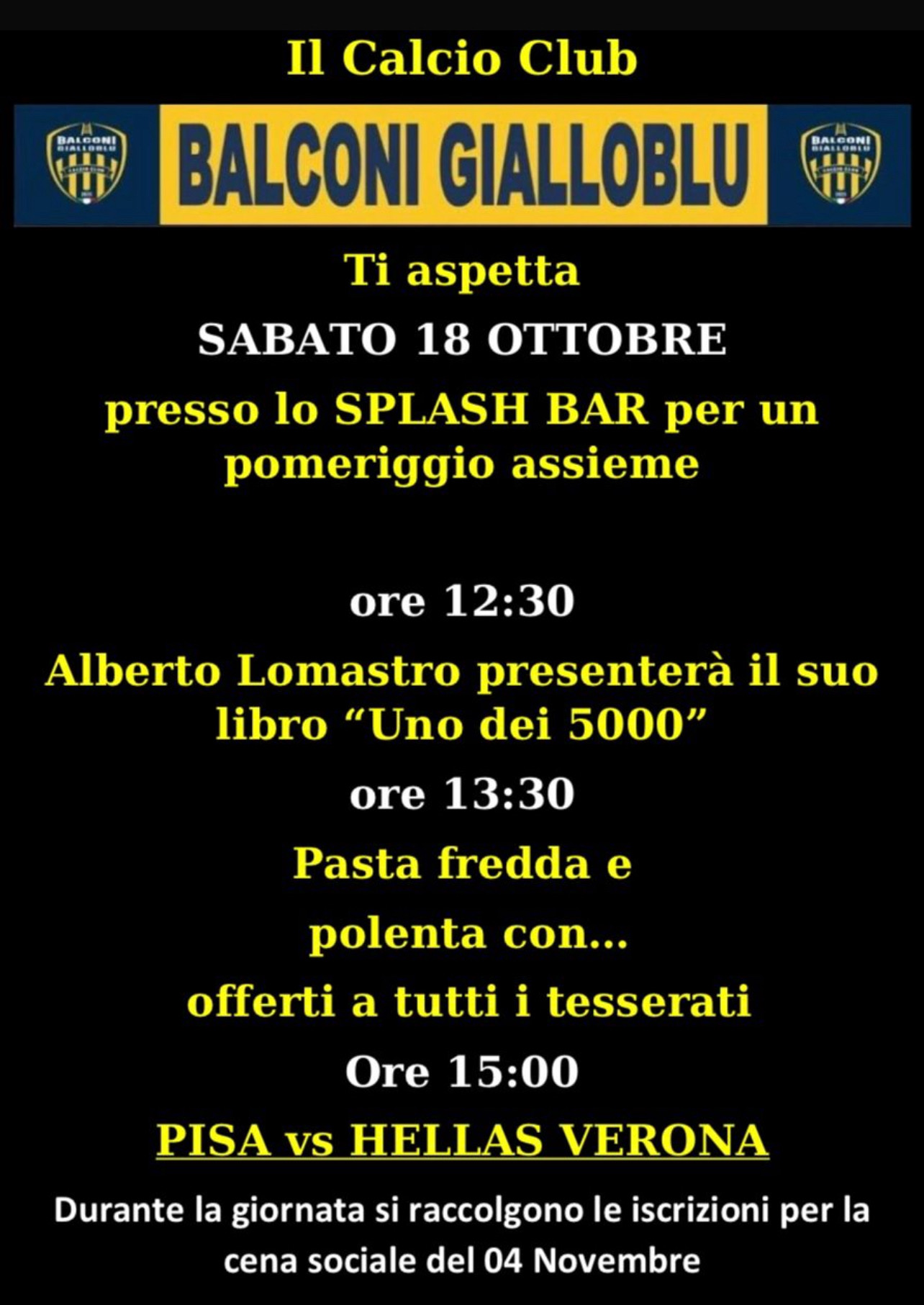 Hellas Verona, sabato giornata ricca di appuntamenti col Calcio Club Balconi Gialloblu
