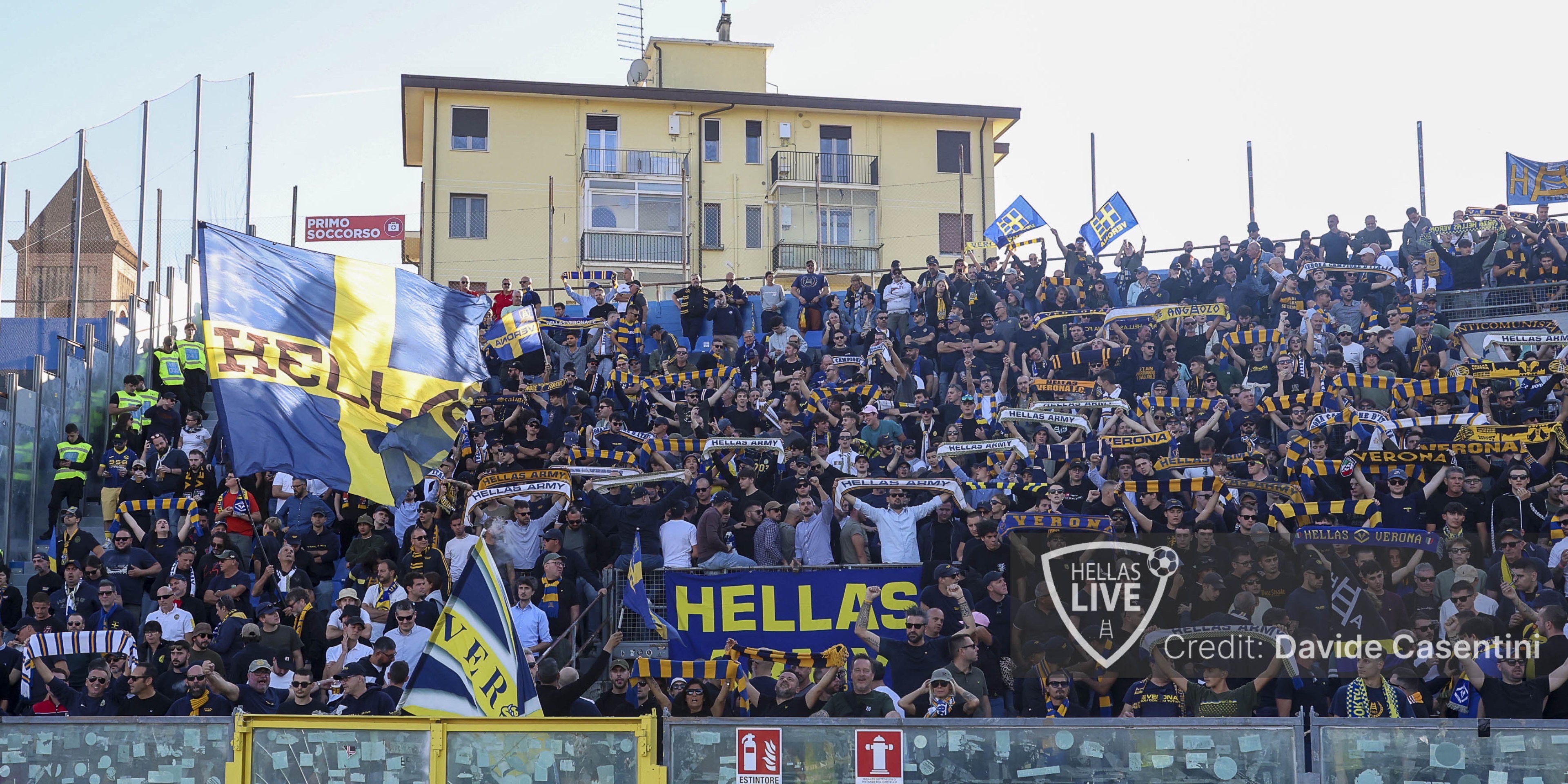 La Nazione. Trasferte vietate per i prossimi tre mesi ai tifosi di Pisa e Hellas Verona