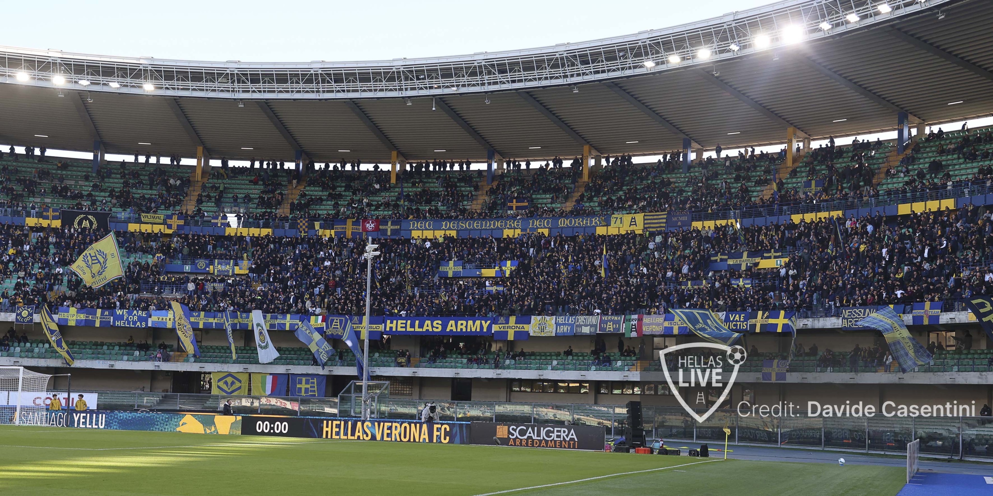 Giudice Sportivo. Hellas Verona-Cagliari 2-2. Multa di 1.500 euro al club gialloblù