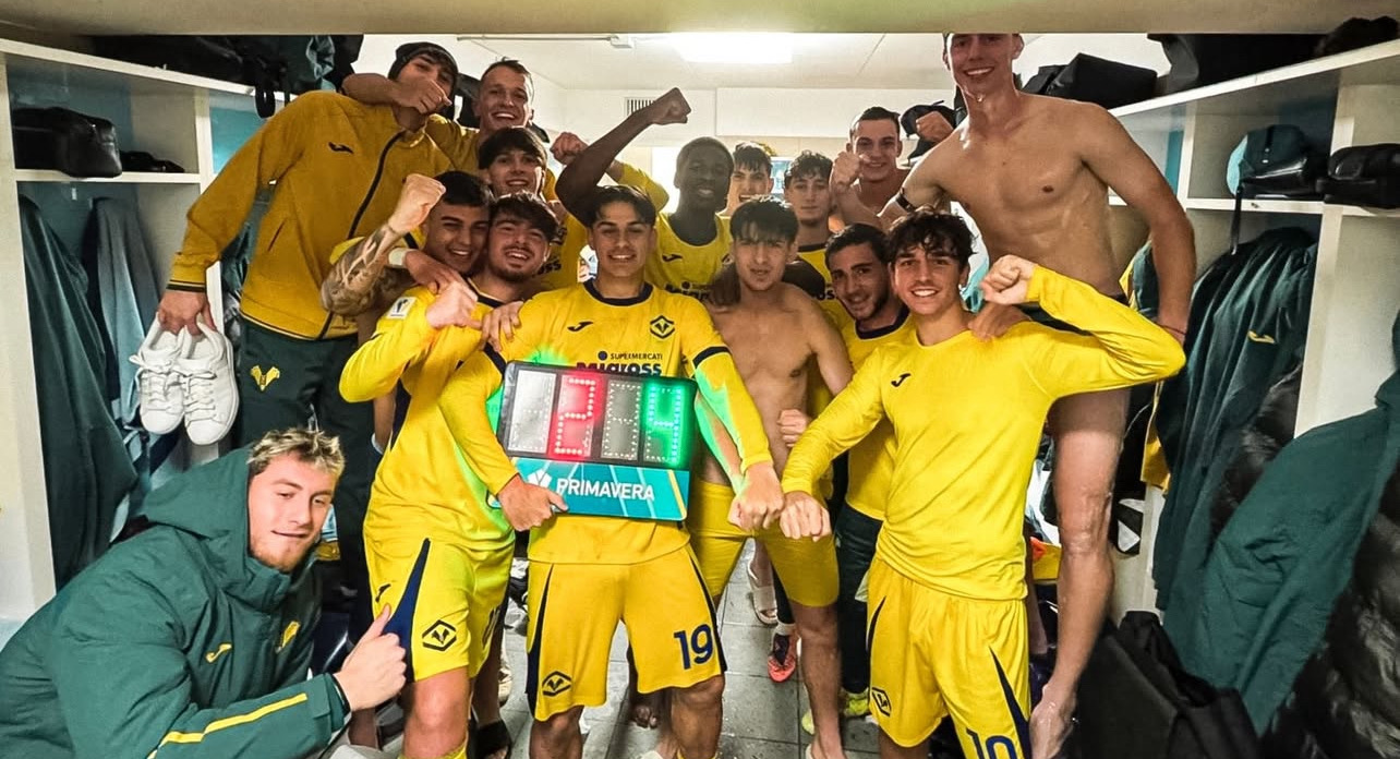 Primavera Hellas Verona, la gioia dei gialloblù dopo la vittoria in casa della Lazio