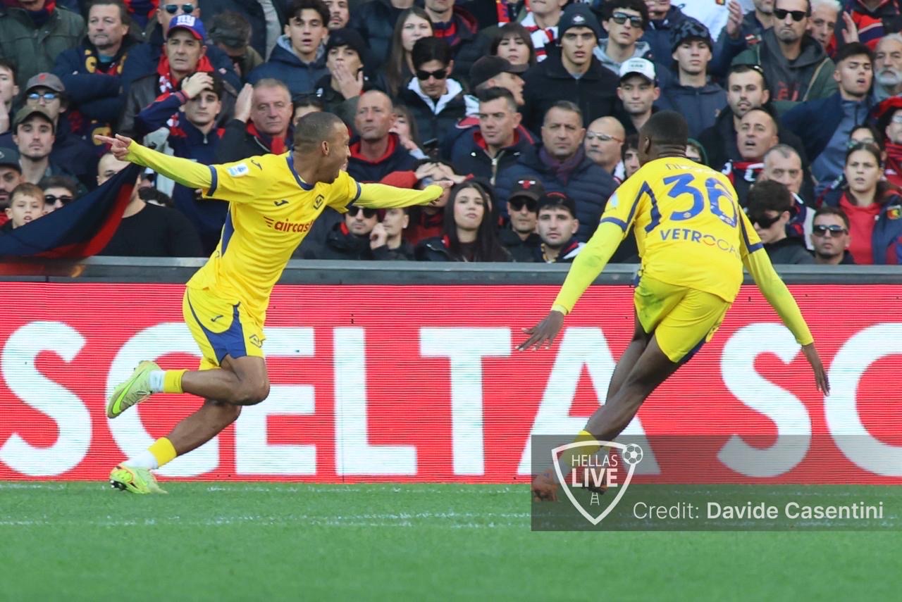 Genoa-Hellas Verona 0-1, al 21’ rete di Belghali