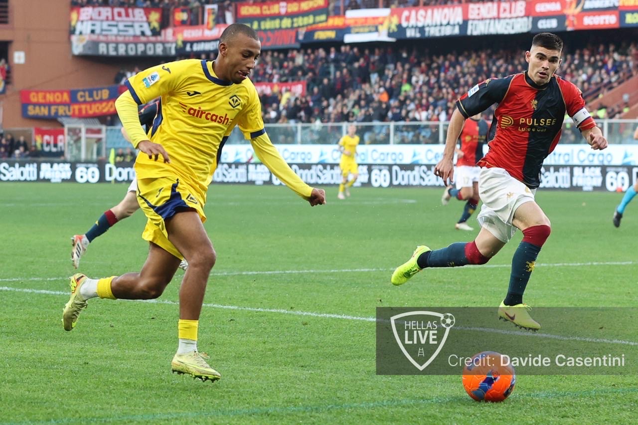 Pagelle gialloblù. Genoa-Hellas Verona 2-1