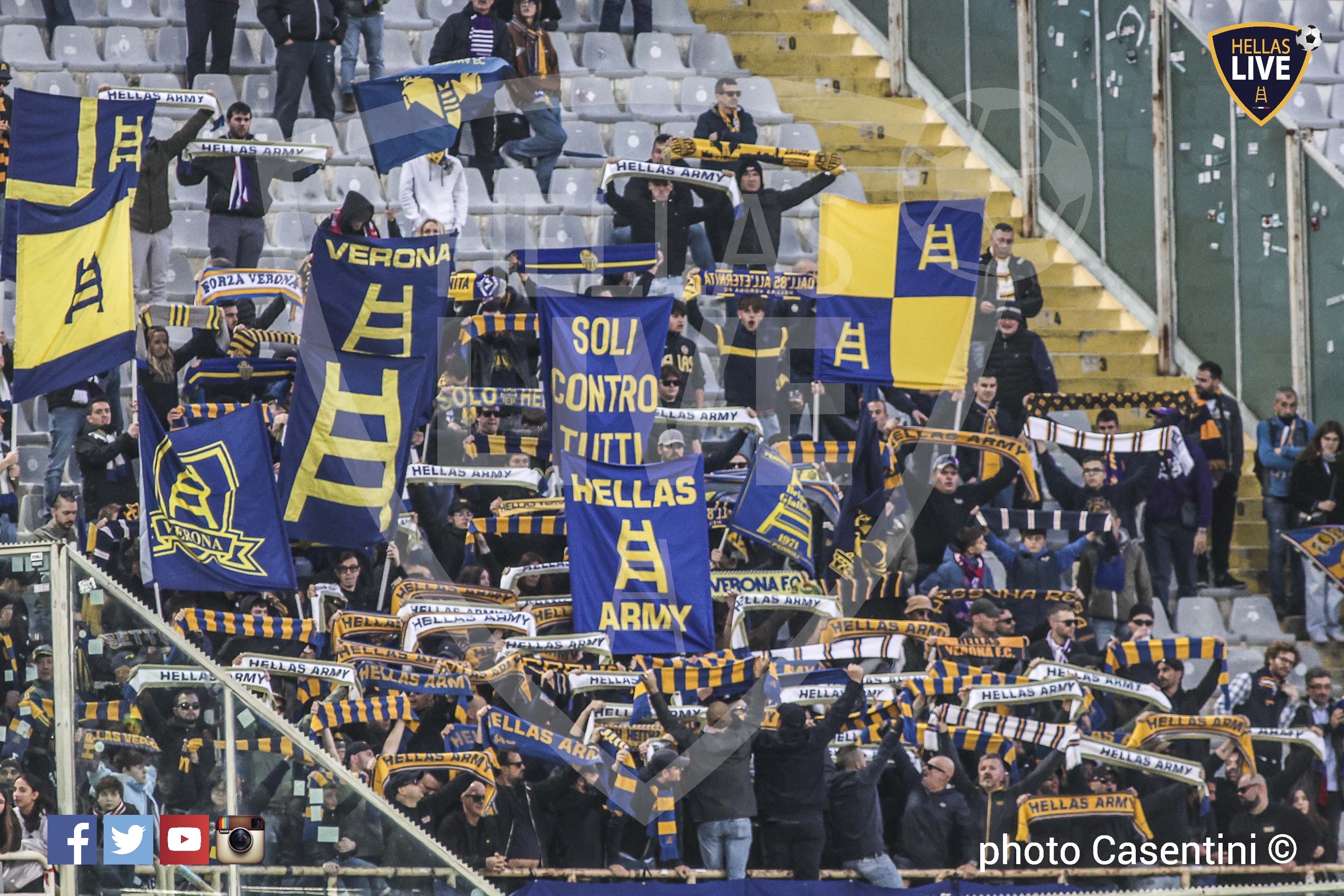 Fiorentina-Hellas Verona, venduti 480 biglietti del Settore Ospiti