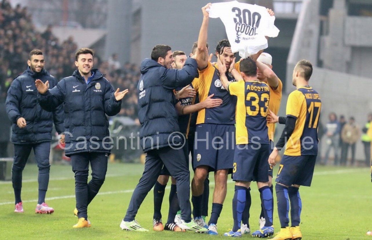 14 dicembre 2014, Luca Toni realizza il 300° gol in carriera
