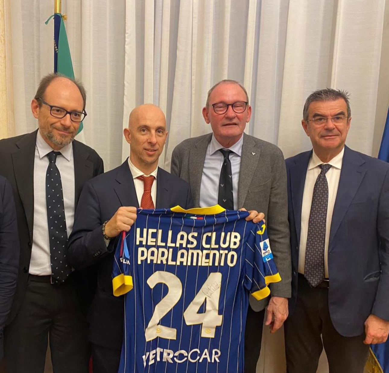 Preben Larsen Elkjaer in visita a Montecitorio