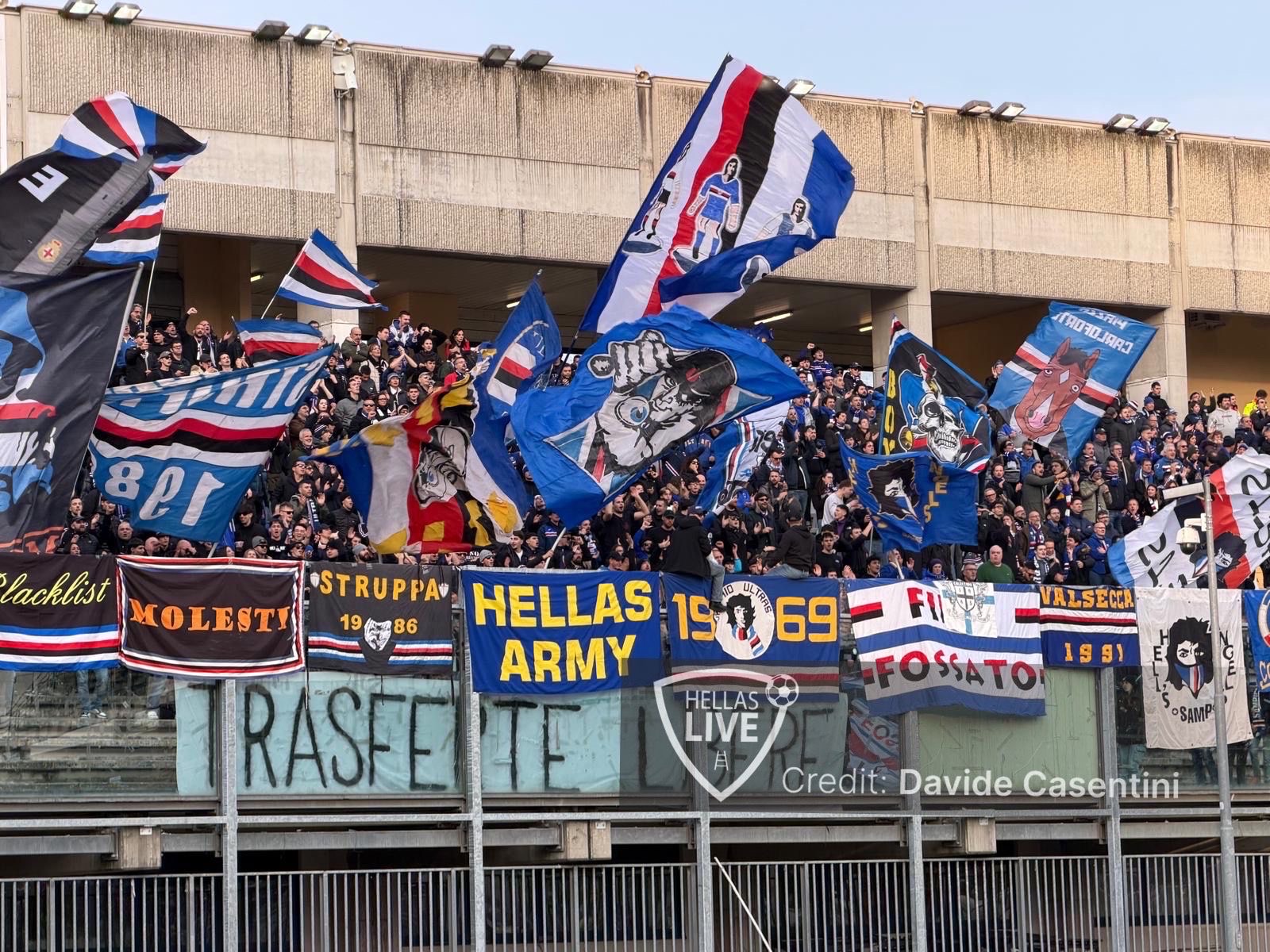 Padova-Sampdoria, Hellas Army presente