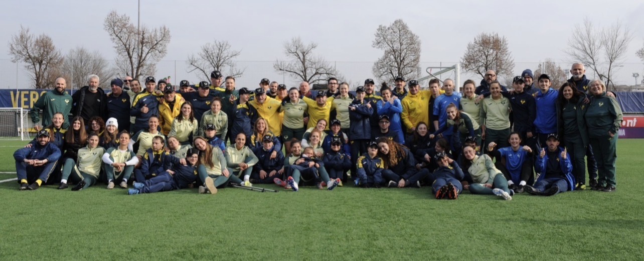 Hellas Verona Women e Hellas Verona for Special insieme per l’ultimo allenamento dell’anno