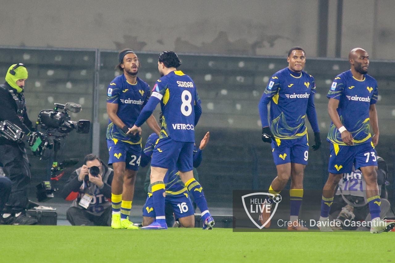 Fine primo tempo, Hellas Verona-Bologna 1-3