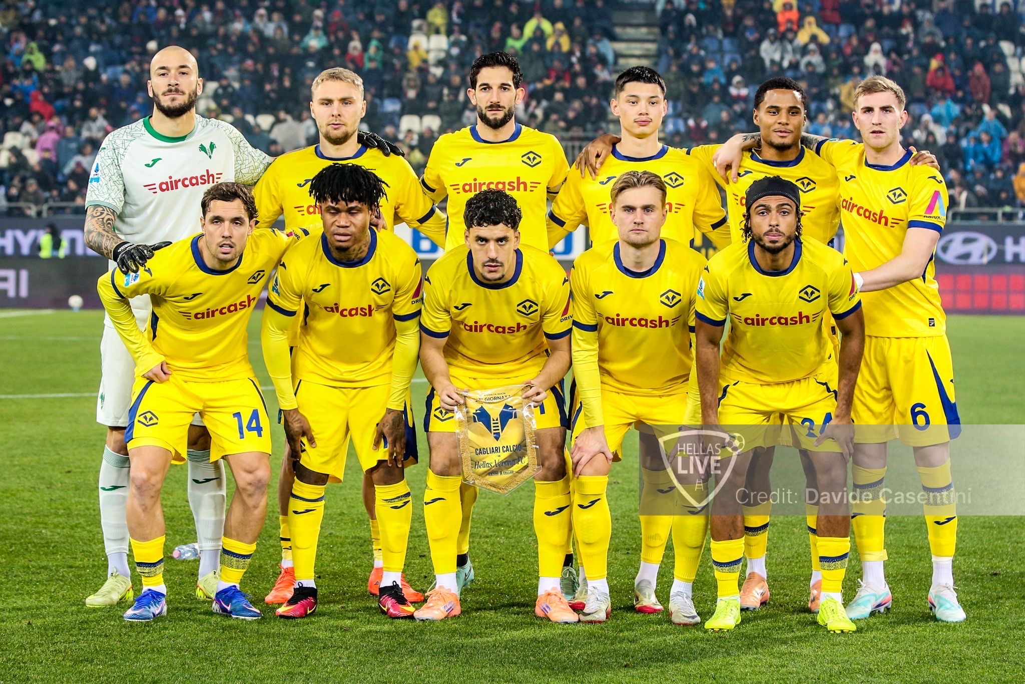Fine primo tempo, Cagliari-Hellas Verona 2-0