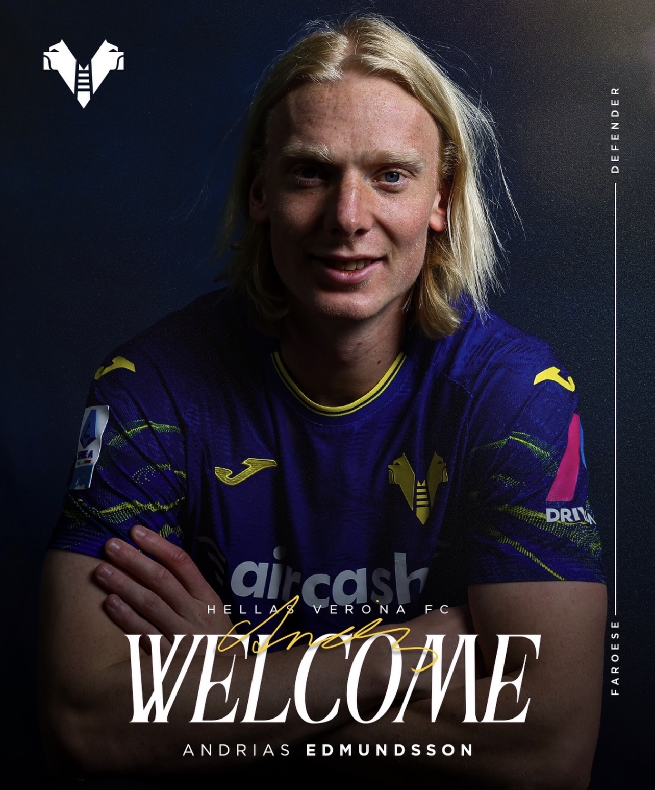 UFFICIALE. Edmundsson all’Hellas Verona. Contratto sino al 30 giugno 2029