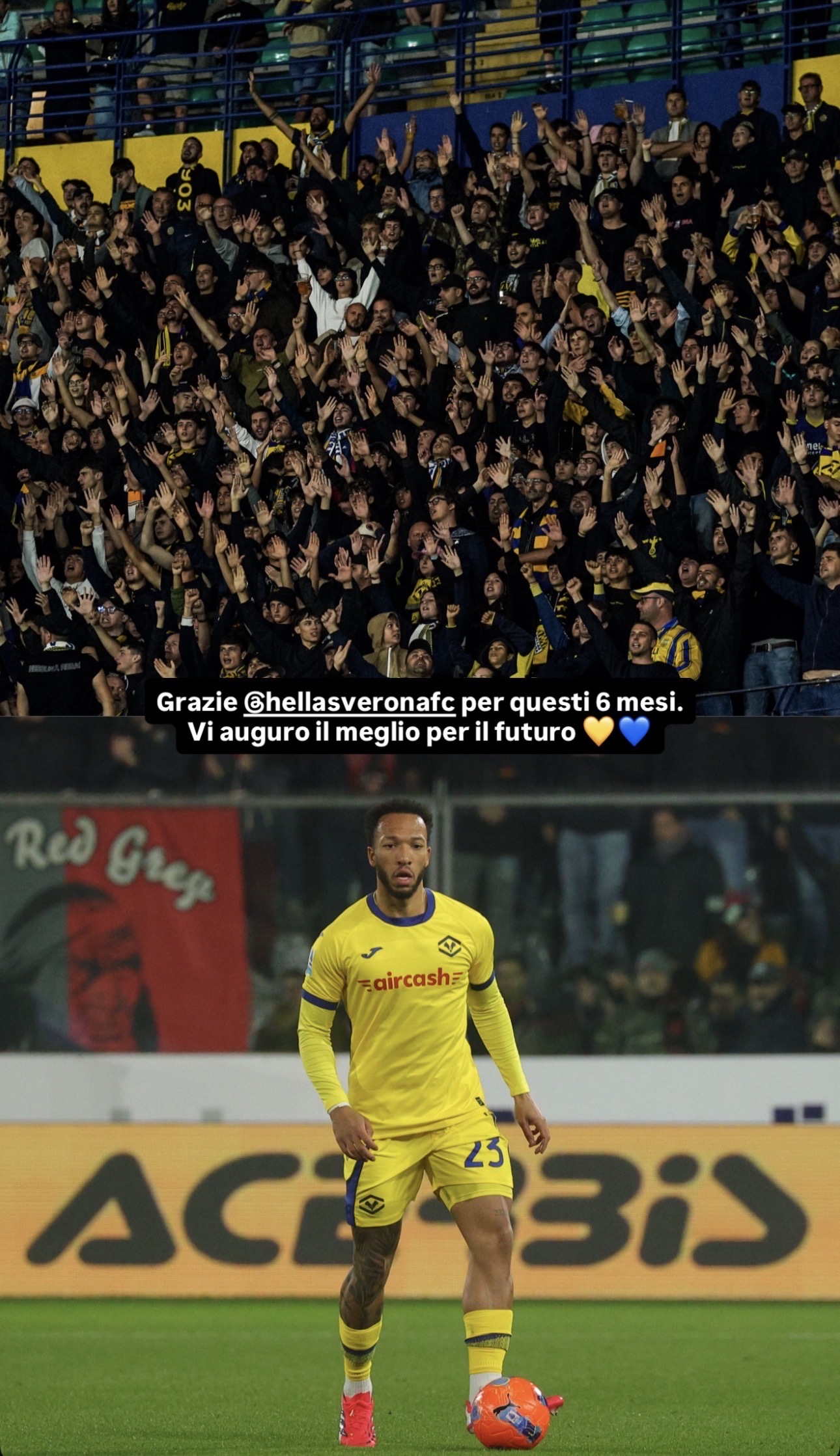 Ebosse: “Grazie Hellas Verona per questi sei mesi. Vi auguro il meglio per il futuro”