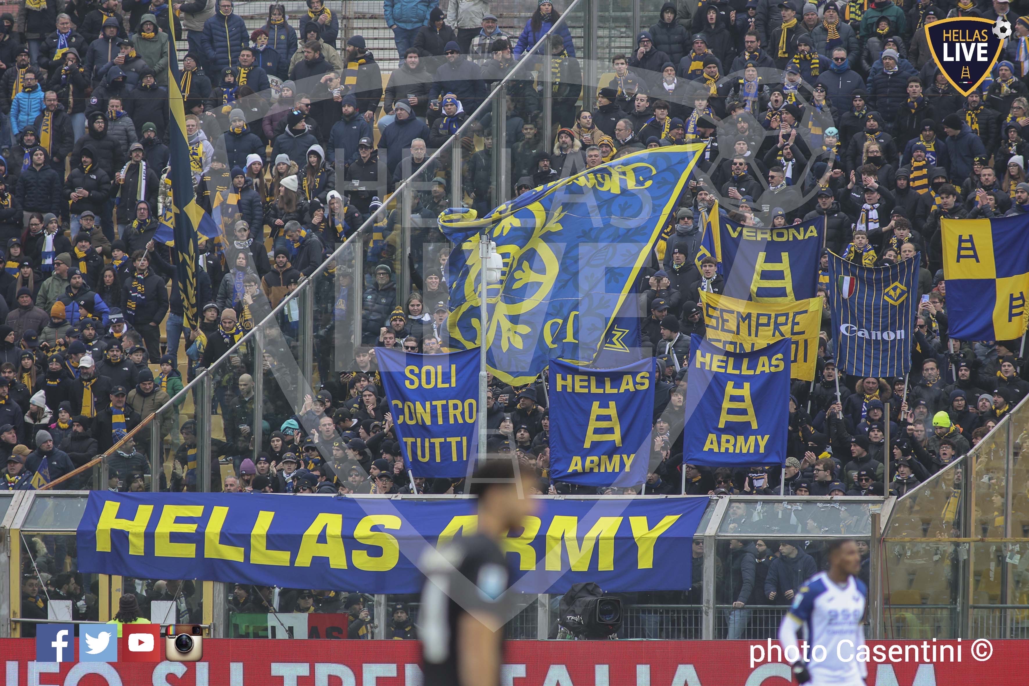 Parma-Hellas Verona, domani 1363 tifosi scaligeri al Tardini