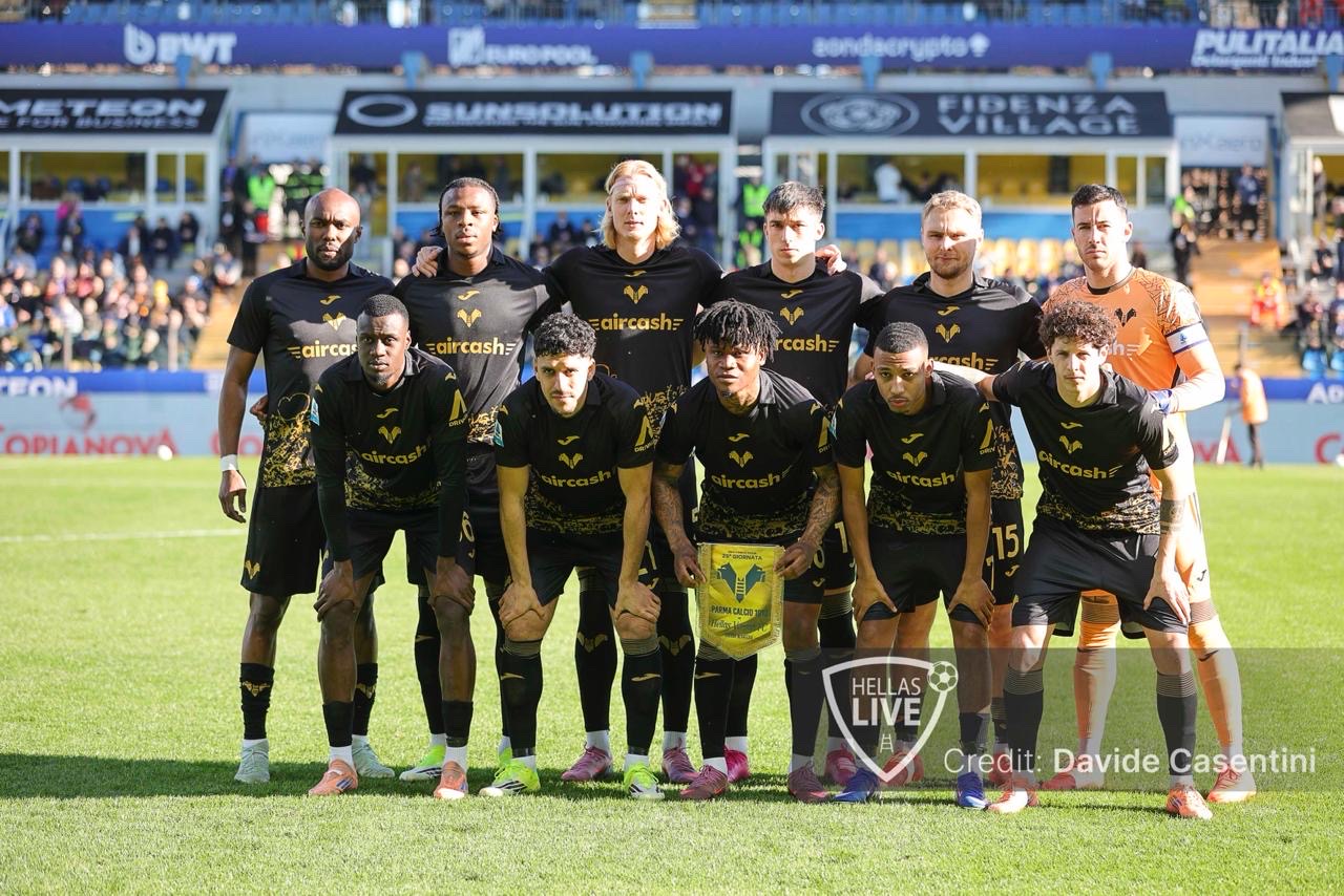 Fine primo tempo, Parma-Hellas Verona 1-1