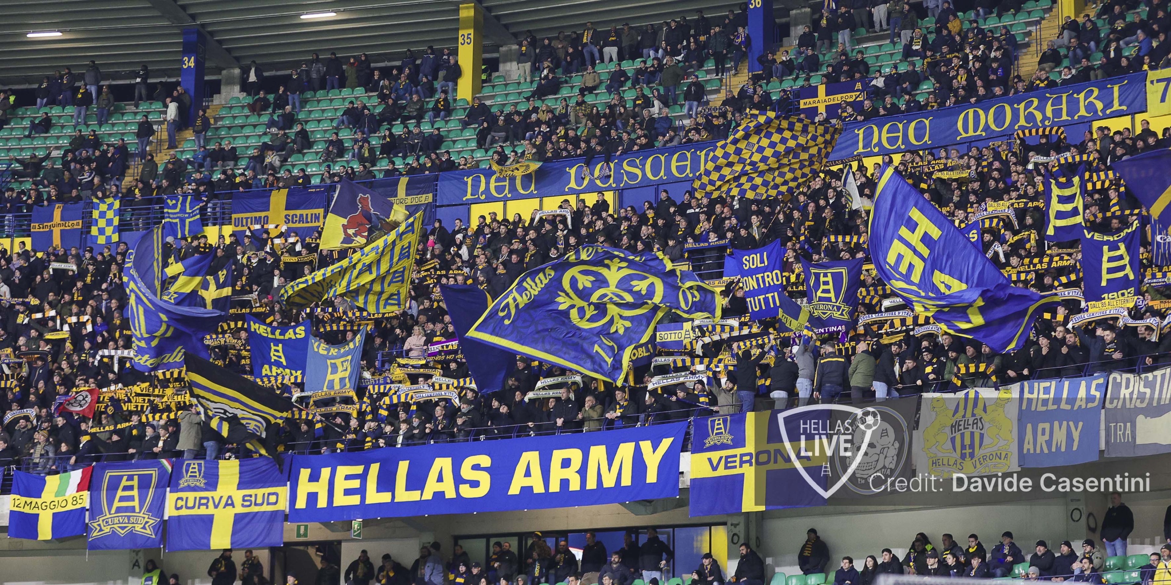 Hellas Verona-Napoli, ore 16 apertura cancelli stadio Bentegodi