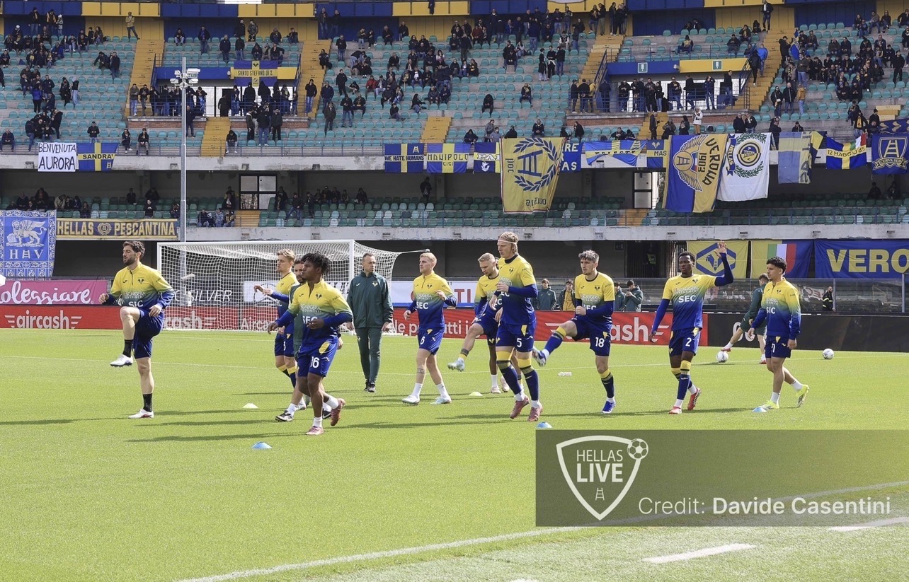 Hellas Verona, allenamento questa mattina per i gialloblù