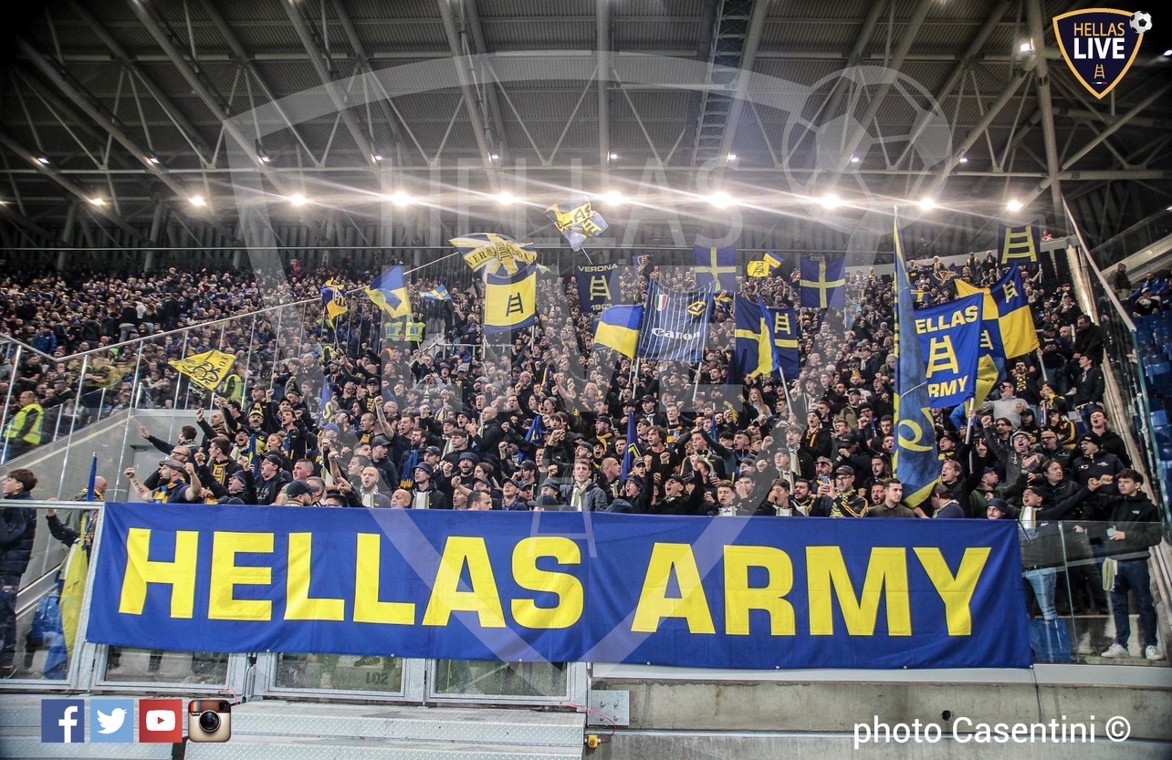 Atalanta-Hellas Verona, divieto di vendita dei biglietti ai residenti nella Regione Veneto. Il comunicato del club gialloblù