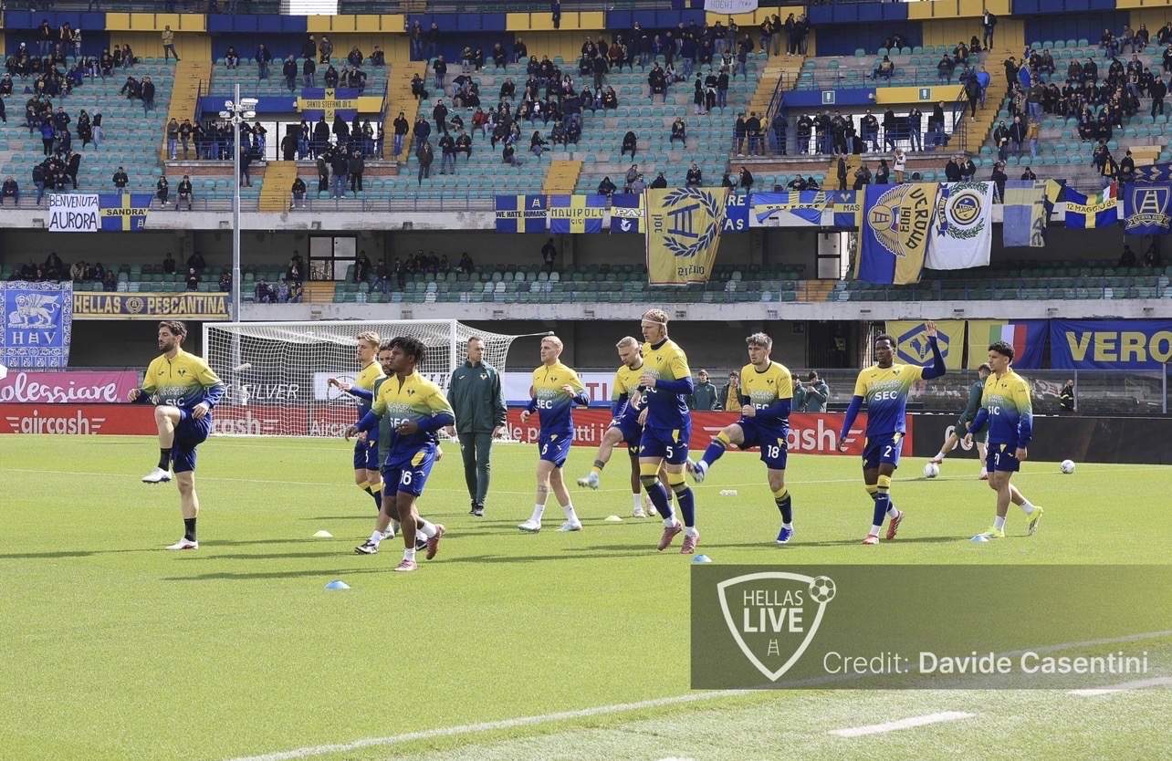 Hellas Verona, allenamento questa mattina per i gialloblù