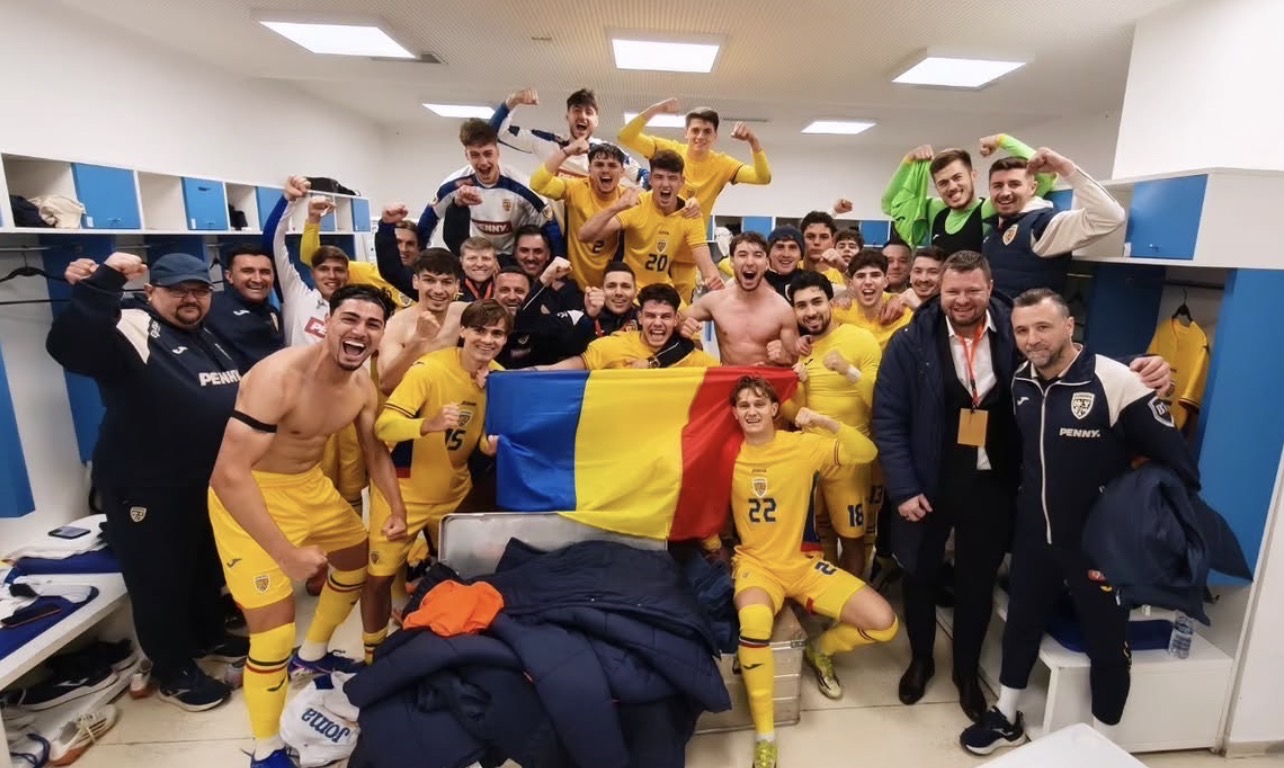 Vermesan celebra il primo gol con la Romania Under 21