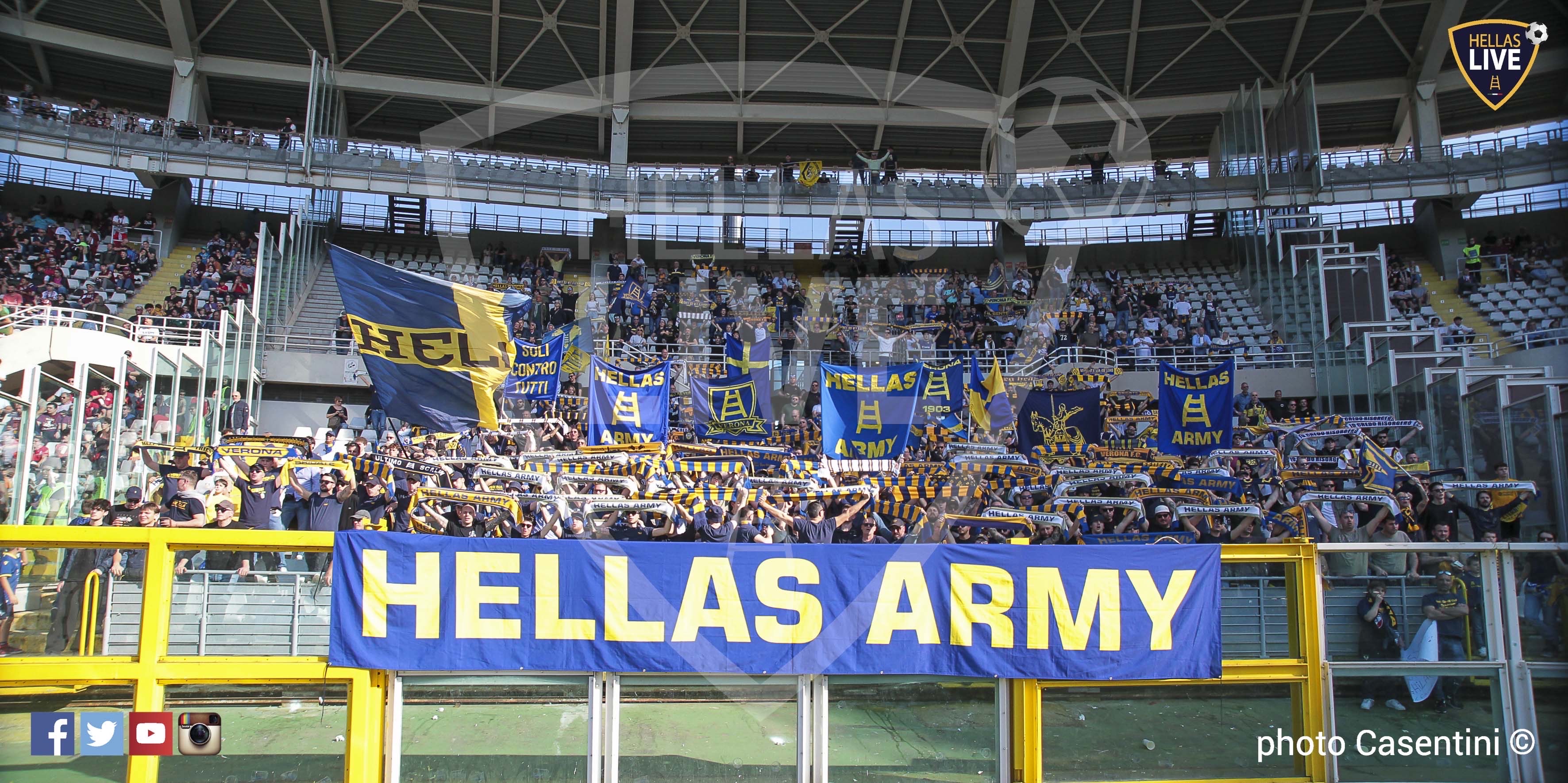 Torino-Hellas Verona, domani 307 tifosi gialloblù presenti nel Settore Ospiti