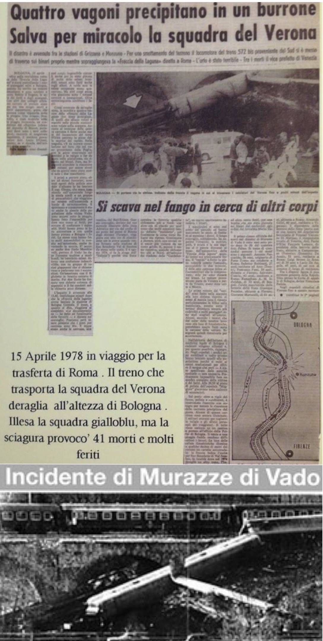 La tragedia della Freccia della Laguna: miracolato l’Hellas Verona di Valcareggi