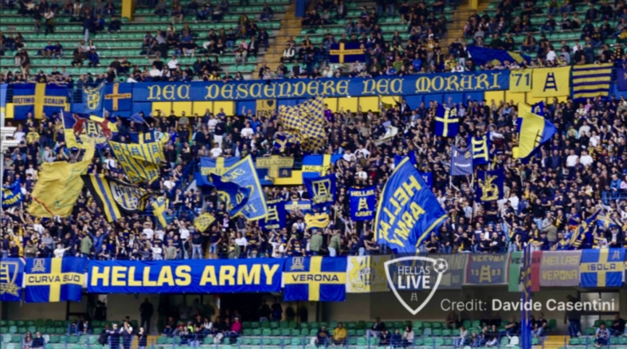 Hellas Verona-Milan, superata quota 20.500. Settore Ospiti: 341