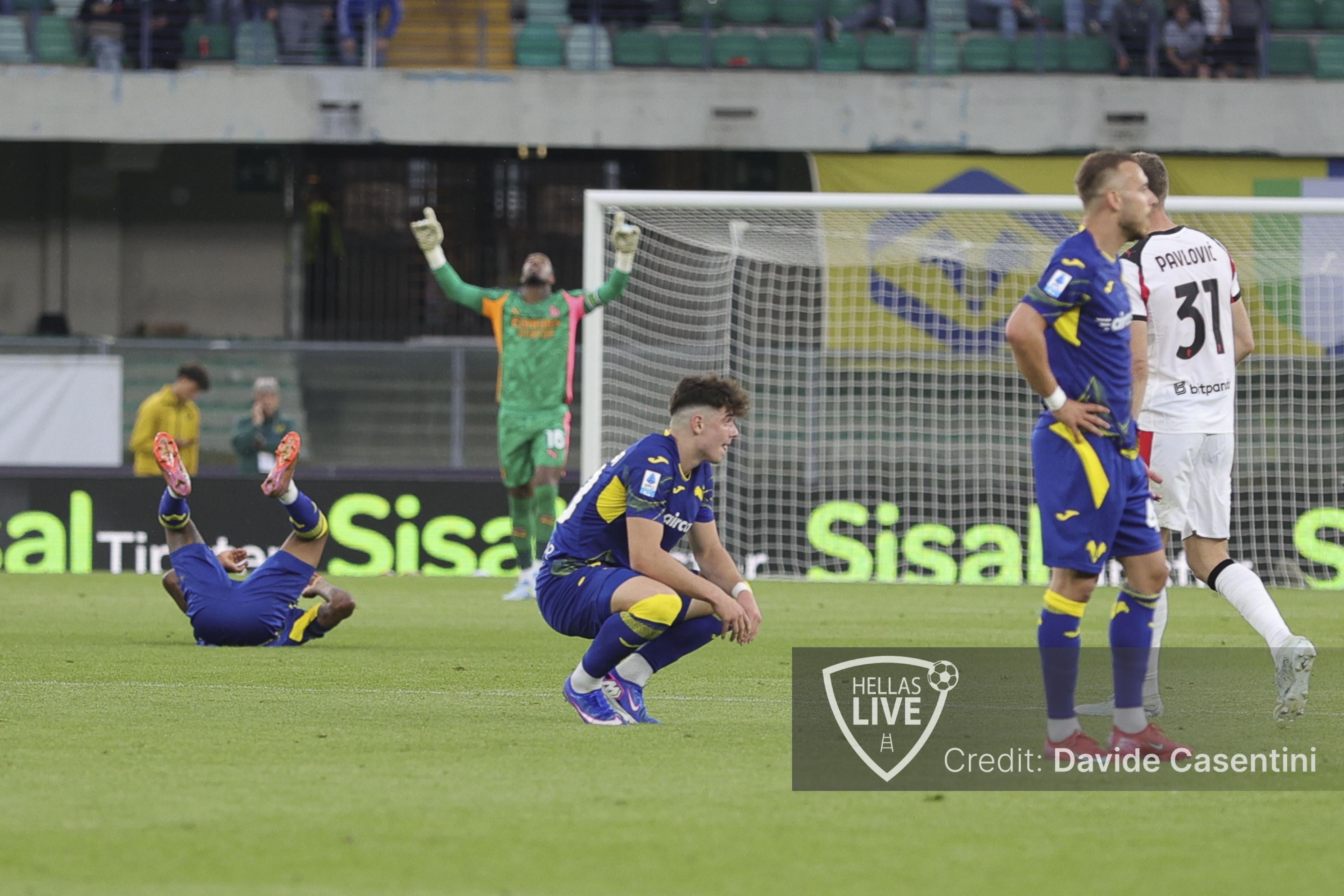 Hellas Verona-Milan 0-1: il teatrino di Maignan non porta gli effetti sperati