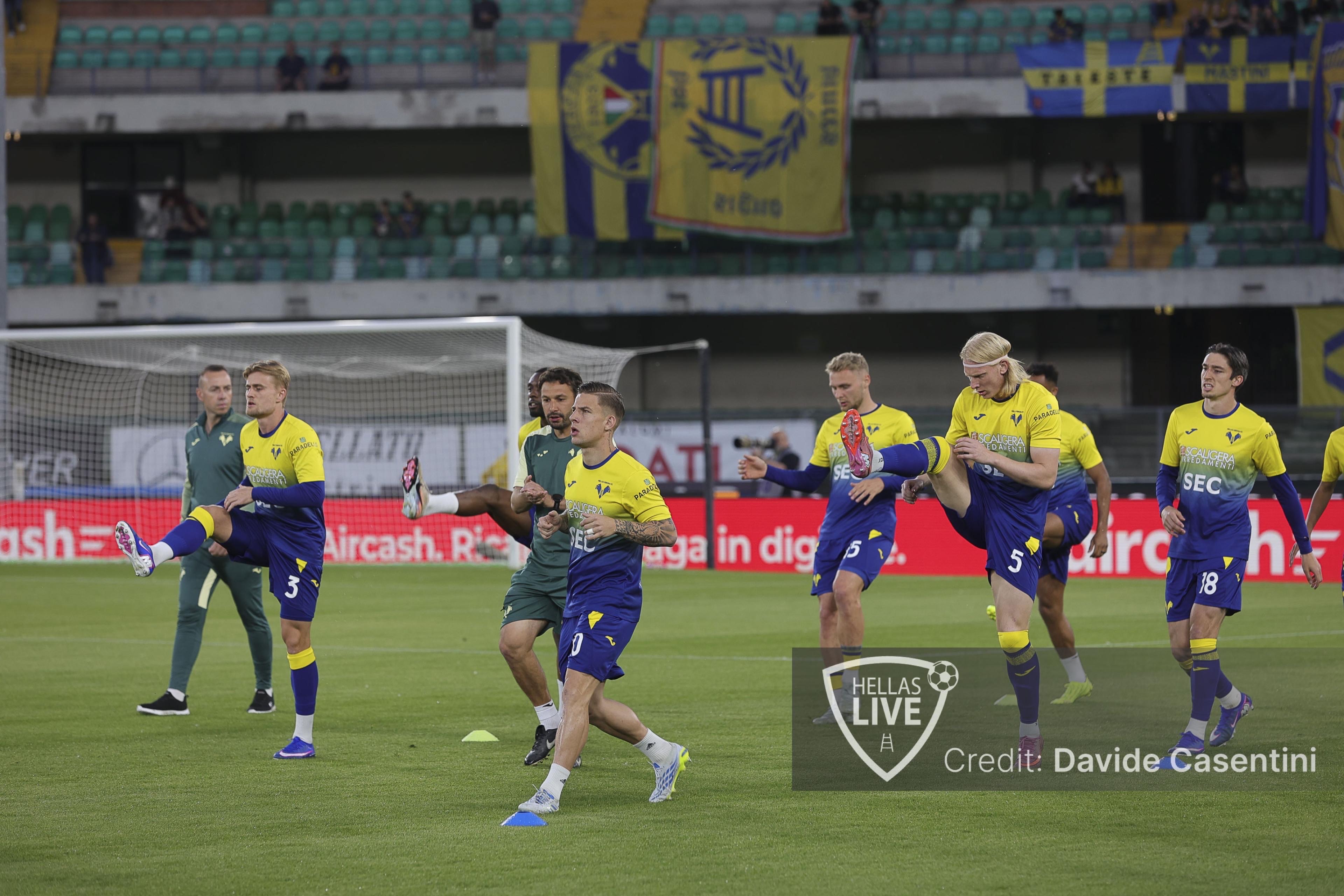 Hellas Verona, allenamento questa mattina per i gialloblù