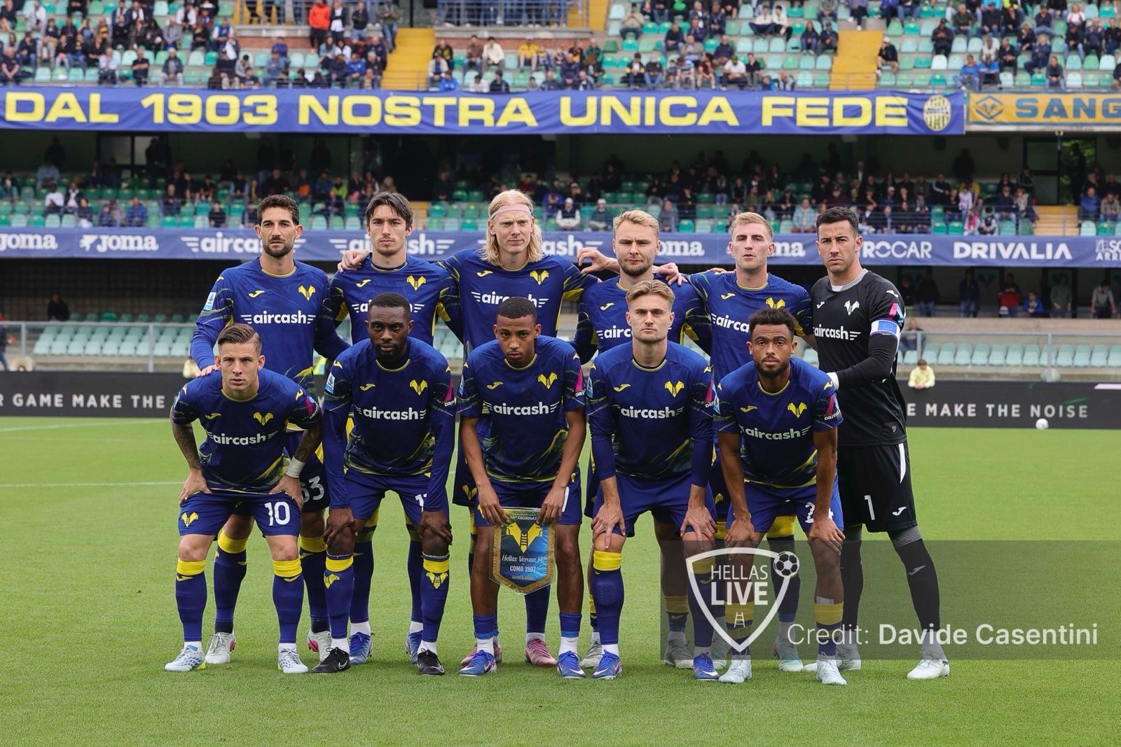 Fine primo tempo, Hellas Verona-Como 0-0