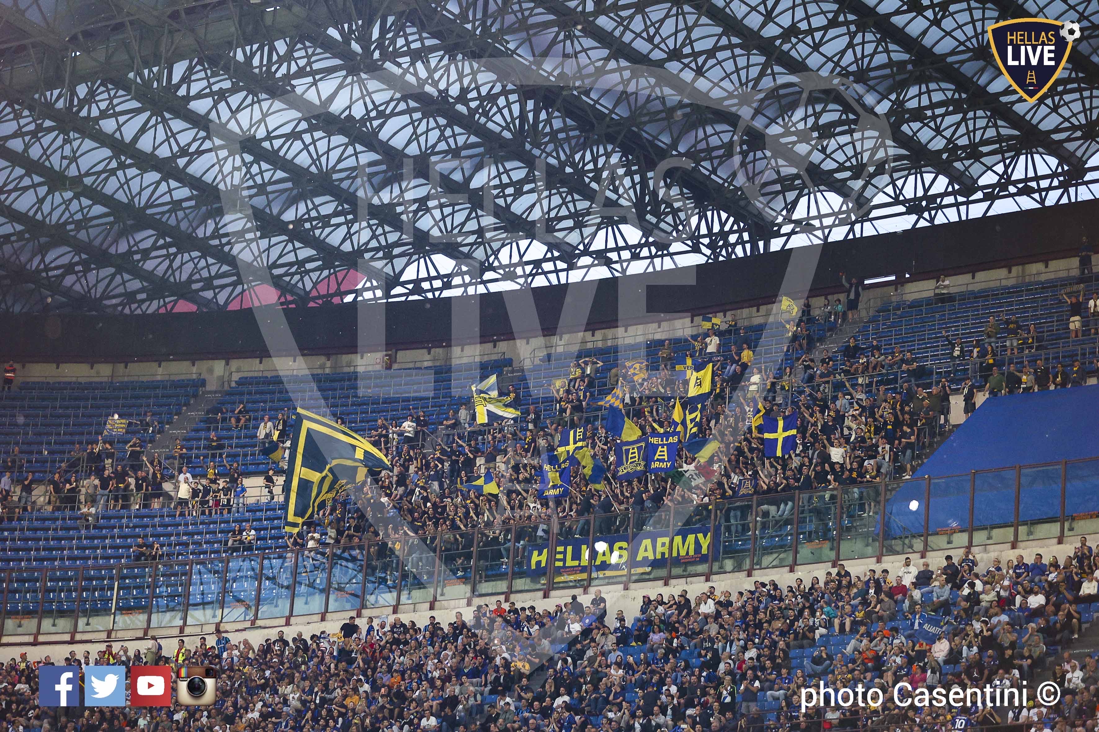 Info biglietti Inter-Hellas Verona. Vendita Settore Ospiti ai non residenti nella Provincia di Verona