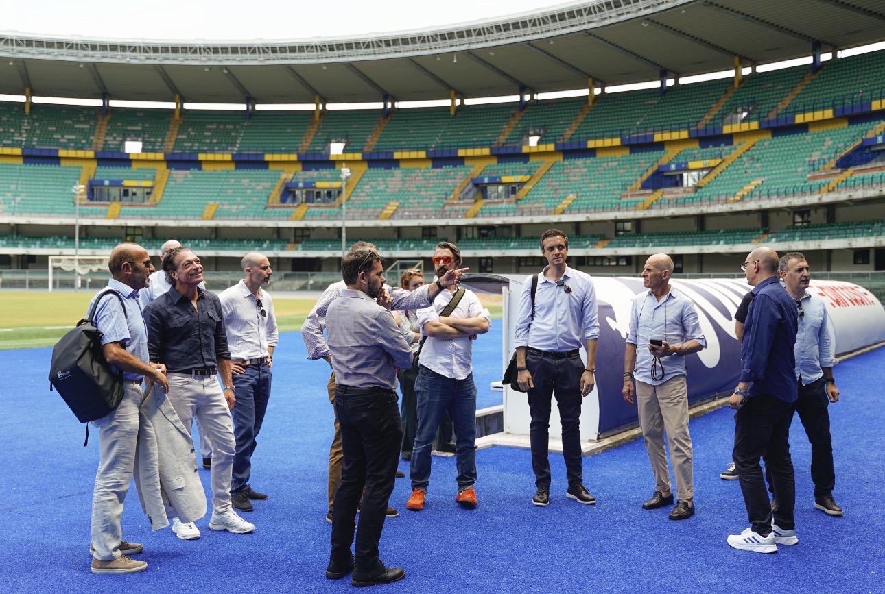 Hellas Verona, sopralluogo degli architetti di Gensler allo stadio Bentegodi