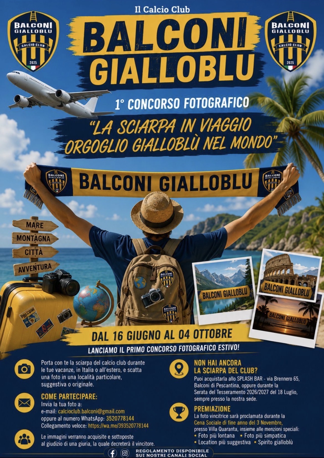 Concorso fotografo calcio club Balconi Gialloblù