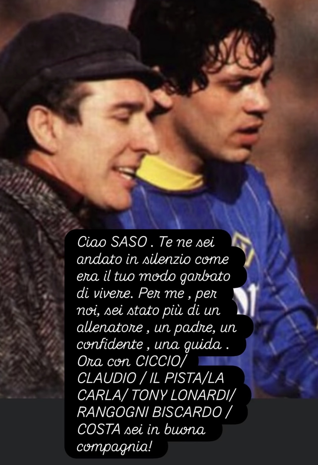 Di Gennaro: “Per me, per noi, sei stato più di un allenatore”