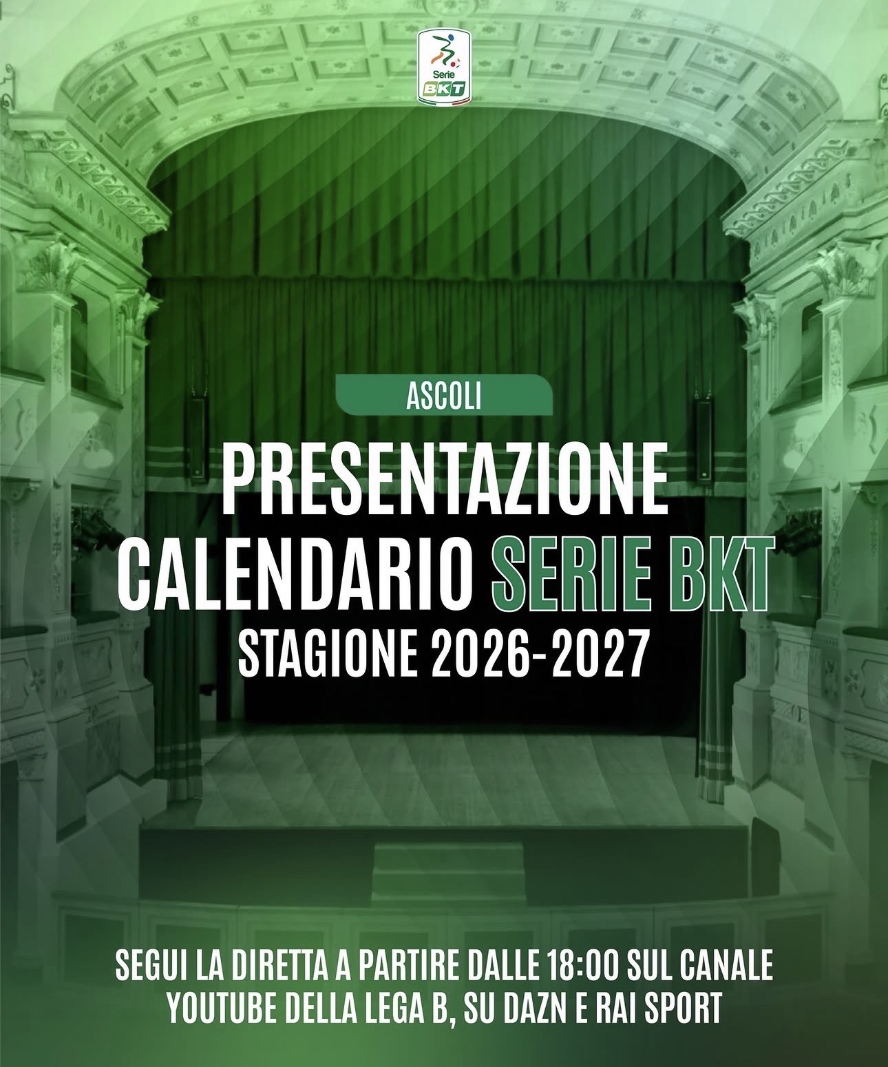 Questa sera la presentazione del calendario Serie BKT 2026/27. Diretta su DAZN, YouTube Lega B e Rai Sport