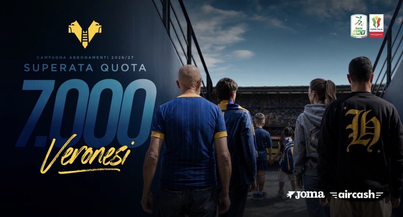 Campagna abbonamenti Hellas Verona 2026/27, superata quota 7.000