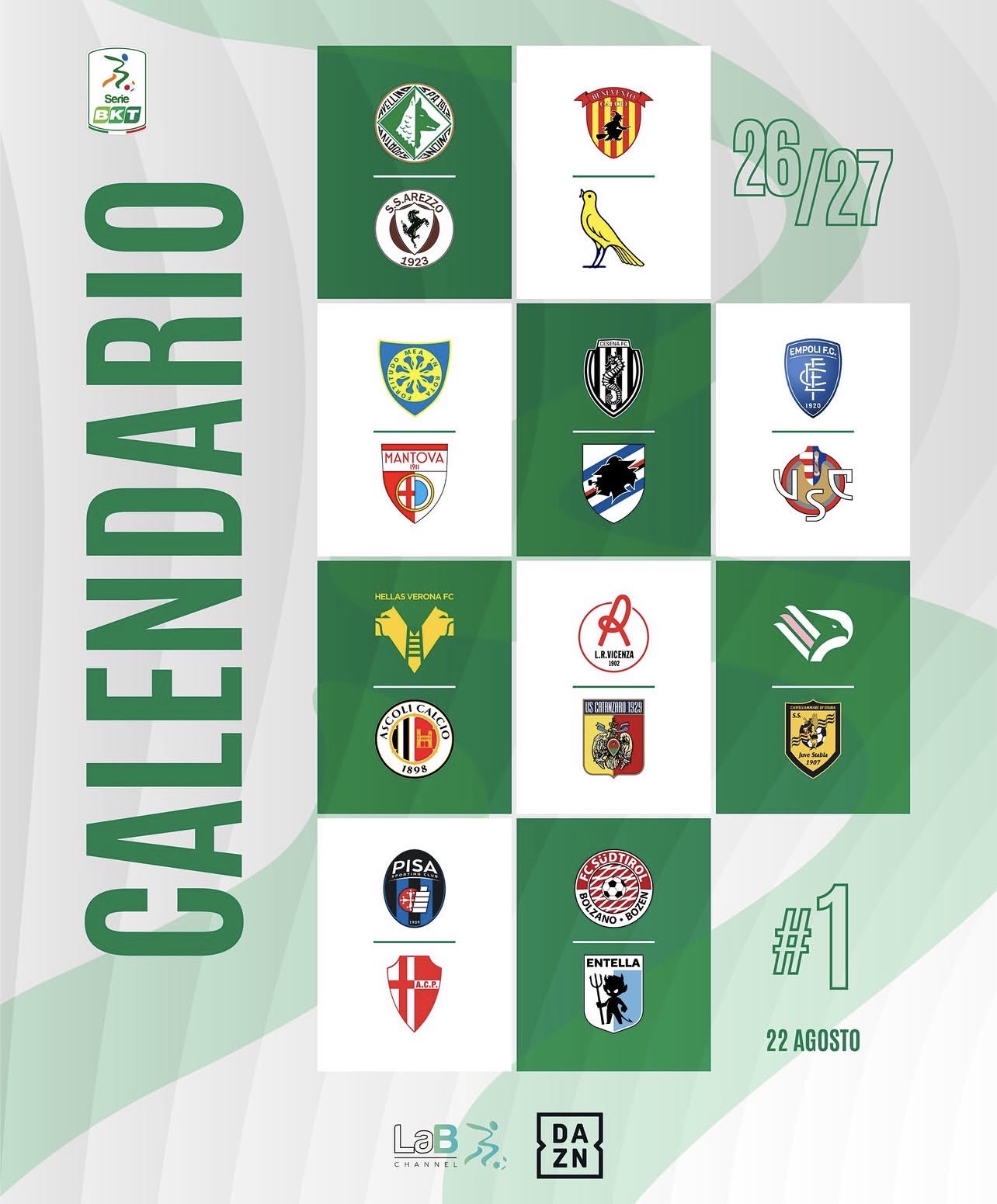 Serie BKT, 1ª giornata Hellas Verona-Ascoli