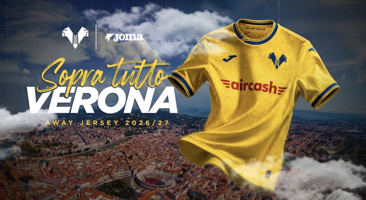 Hellas Away Kit 2026/27. Sopra tutto Verona