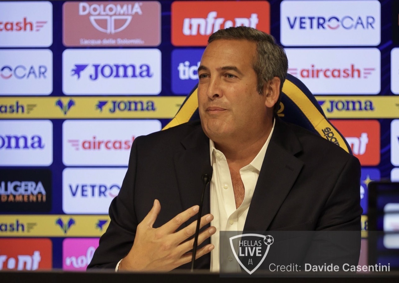 Hellas Verona, conferenza stampa Italo Zanzi. Tutte le dichiarazioni del Presidente Esecutivo del club gialloblù